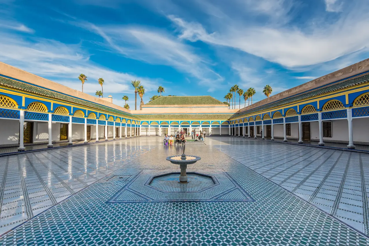 Il grande cortile del Palazzo Bahia a Marrakech
