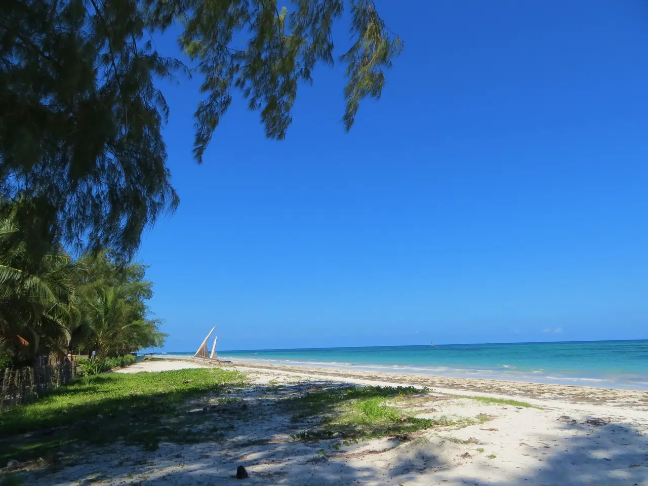 La spiaggia di Diani, sulla costa del Kenya