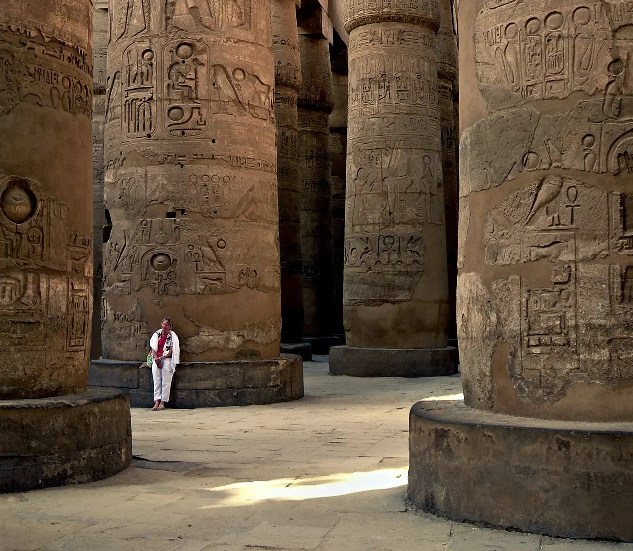 Le colonne della sala ipostila di Karnak